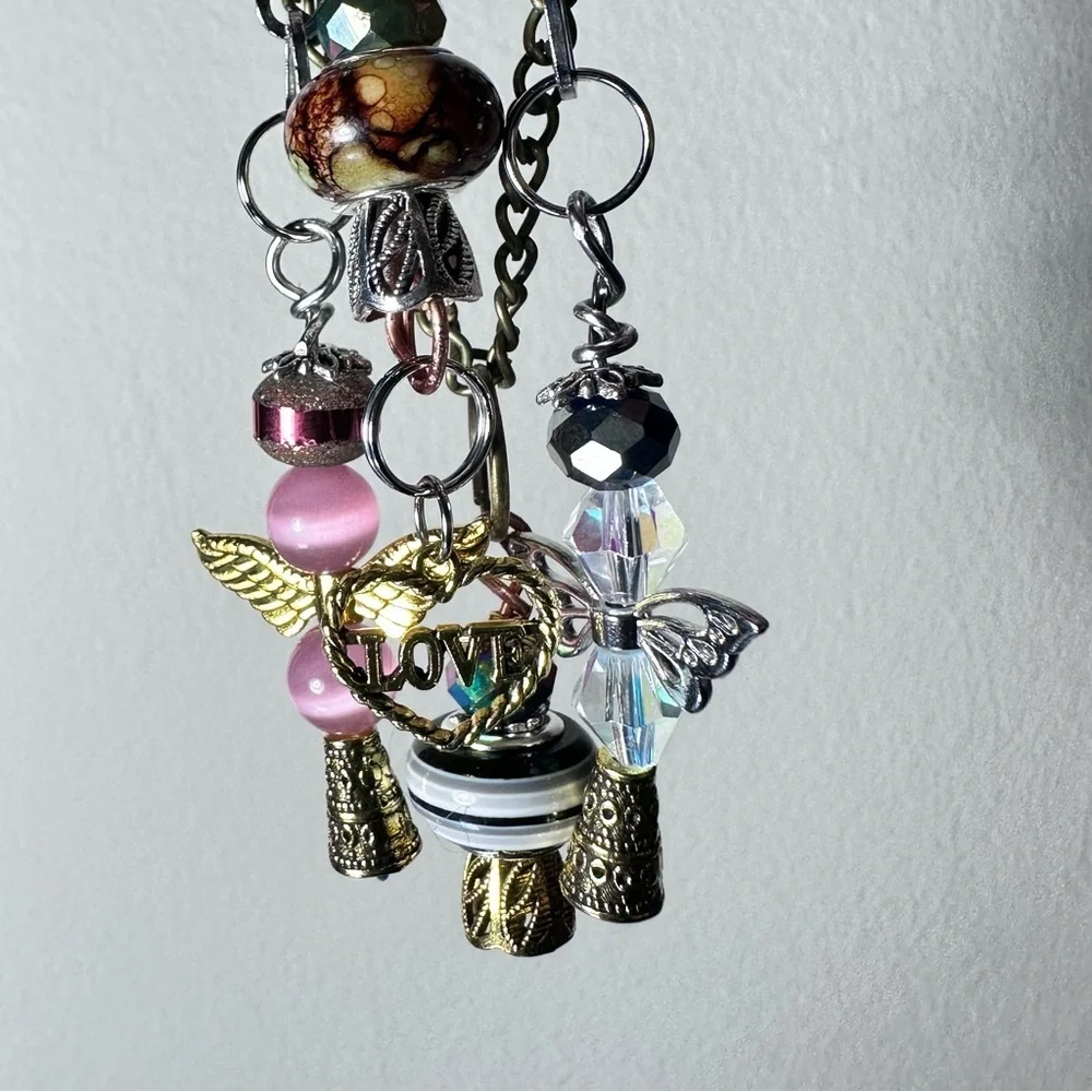 Brooch Pin Hand Crafted | Glass Beaded |  Artisan Multicolor Wire-Wrapped OOAK